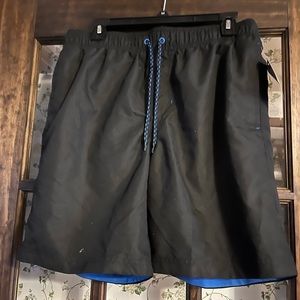 Mens black swim trunks